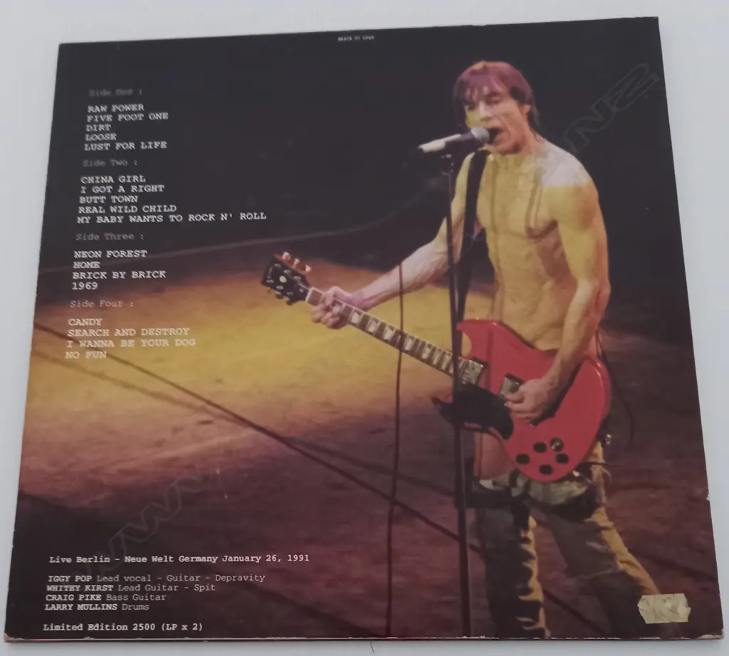 Iggy Pop, Berlin 91, (Double Album) Image 1++